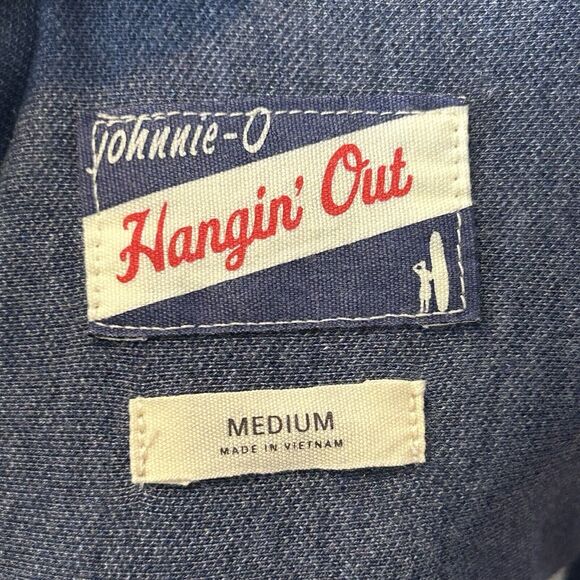 Johnnie O Hangin Out Jeffery Knit Button Up Shirt Size M Gray NWT - Picture 4 of 10